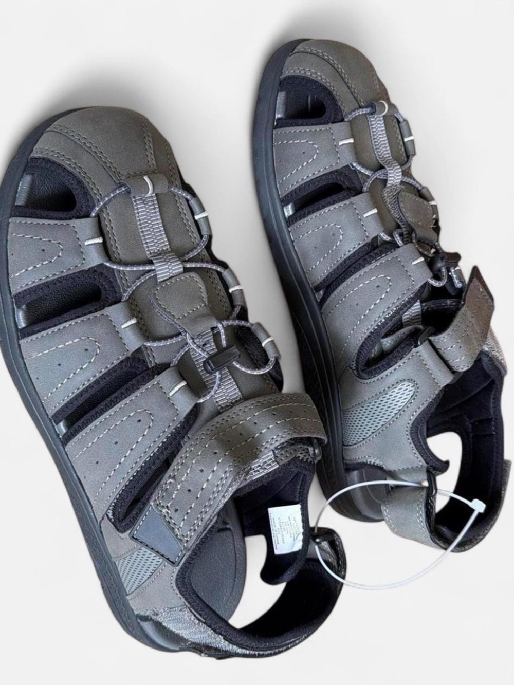 Lands End men’s size 11.5 gray extra wide casual sport closed toe sandal.